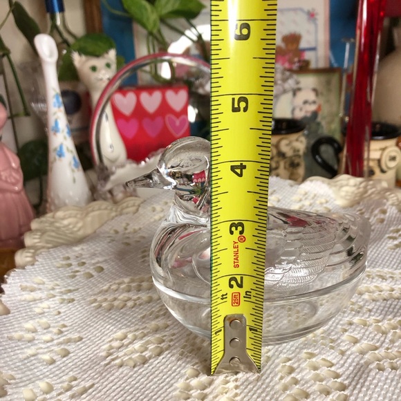 Lead glass duck trinket dish - Picture 8 of 10